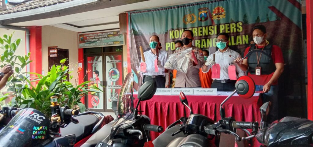 Dalam Sebulan Komplotan Curanmor Di Bangkalan Gasak 11 Motor