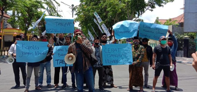 
Kedatangan Kapolda Jatim Disambut Demo  Warga Nahdliyin Pamekasan