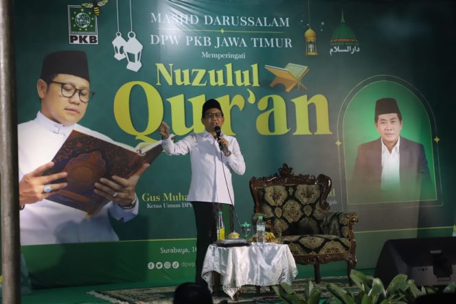 
PKB Jatim Peringati Nuzulul Qur’an, Kiai Anwar Zahid Doakan Gus Muhaimin Presiden 2024