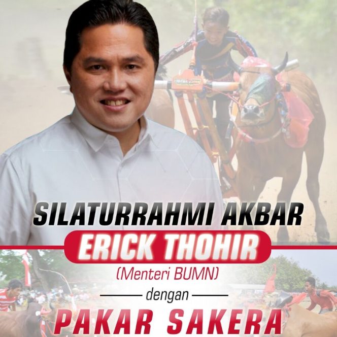 
Menteri BUMN, Erick Thohir Akan Mengunjungi Bangkalan Sabtu Besok
