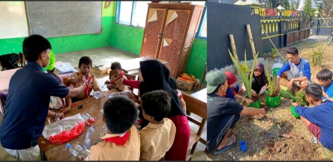 
Mahasiswa UTM Ajak Siswa SDN Banyuajuh Kamal, Berkreasi dengan Sampah Plastik