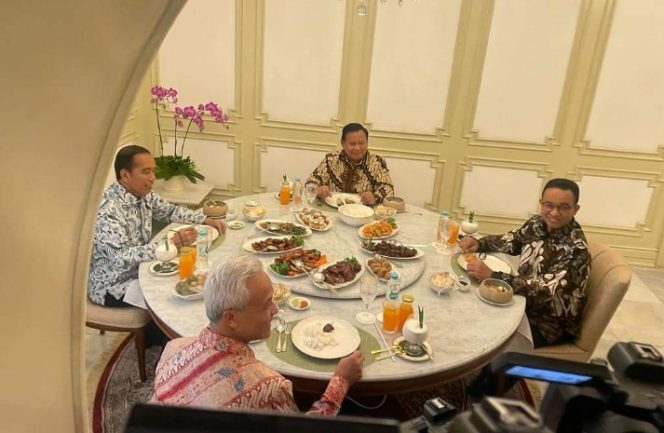 
Silaturahmi, Presiden Undang Tiga Bacapres Makan Siang ke Istana