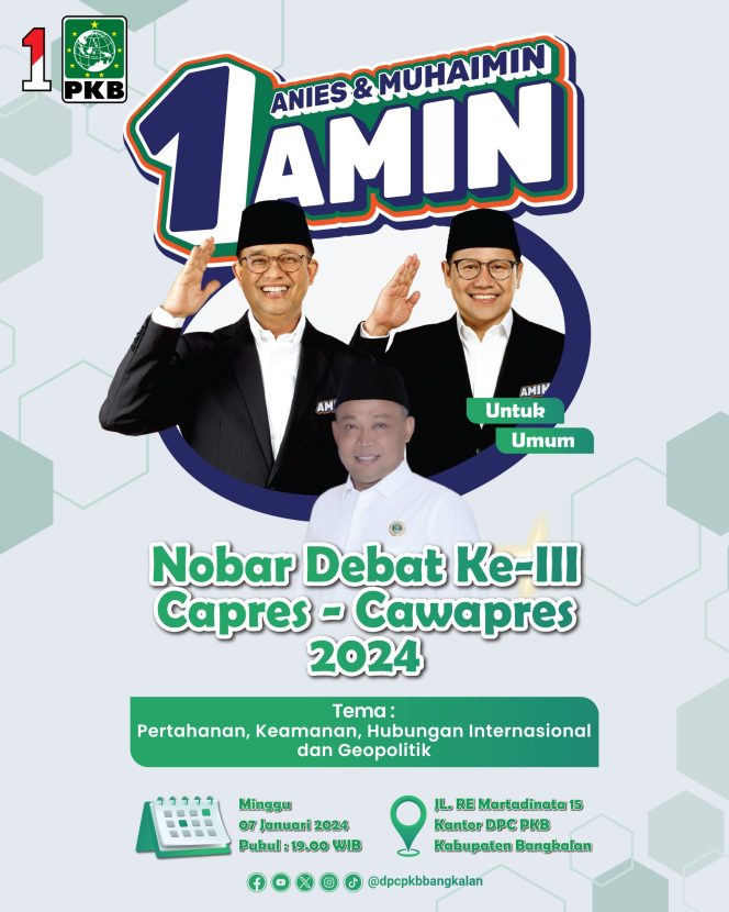 
Debat Capres-Cawapres ke III, Jubir AMIN Bangkalan: Prabowo Berpotensi Merujak Anis dan Ganjar